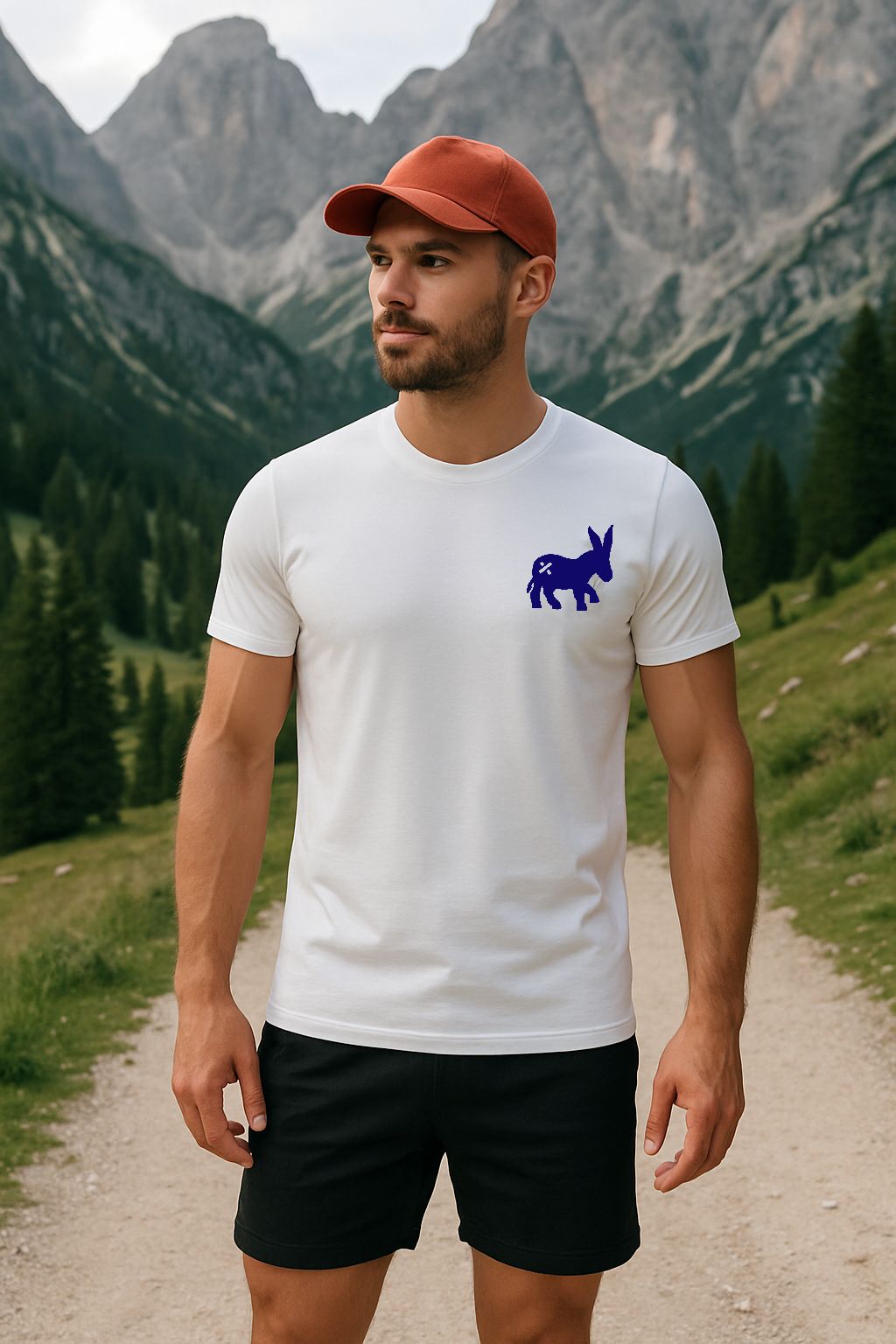 T-shirt Classic Logo Uomo White/Navy