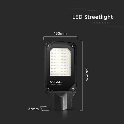 Straßenleuchte LED SMD 50W Schwarz 4000K IP65 für Außenbeleuchtung