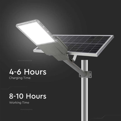 LED-Solar-Straßenleuchte 35W mit Panel und LiFePO4-Akku 4000K IP65 Grau