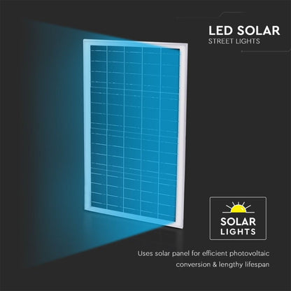 LED-Solar-Straßenleuchte 35W mit Panel und LiFePO4-Akku 4000K IP65 Grau