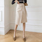 Women's autumn-winter long skirt, high-waisted skirt