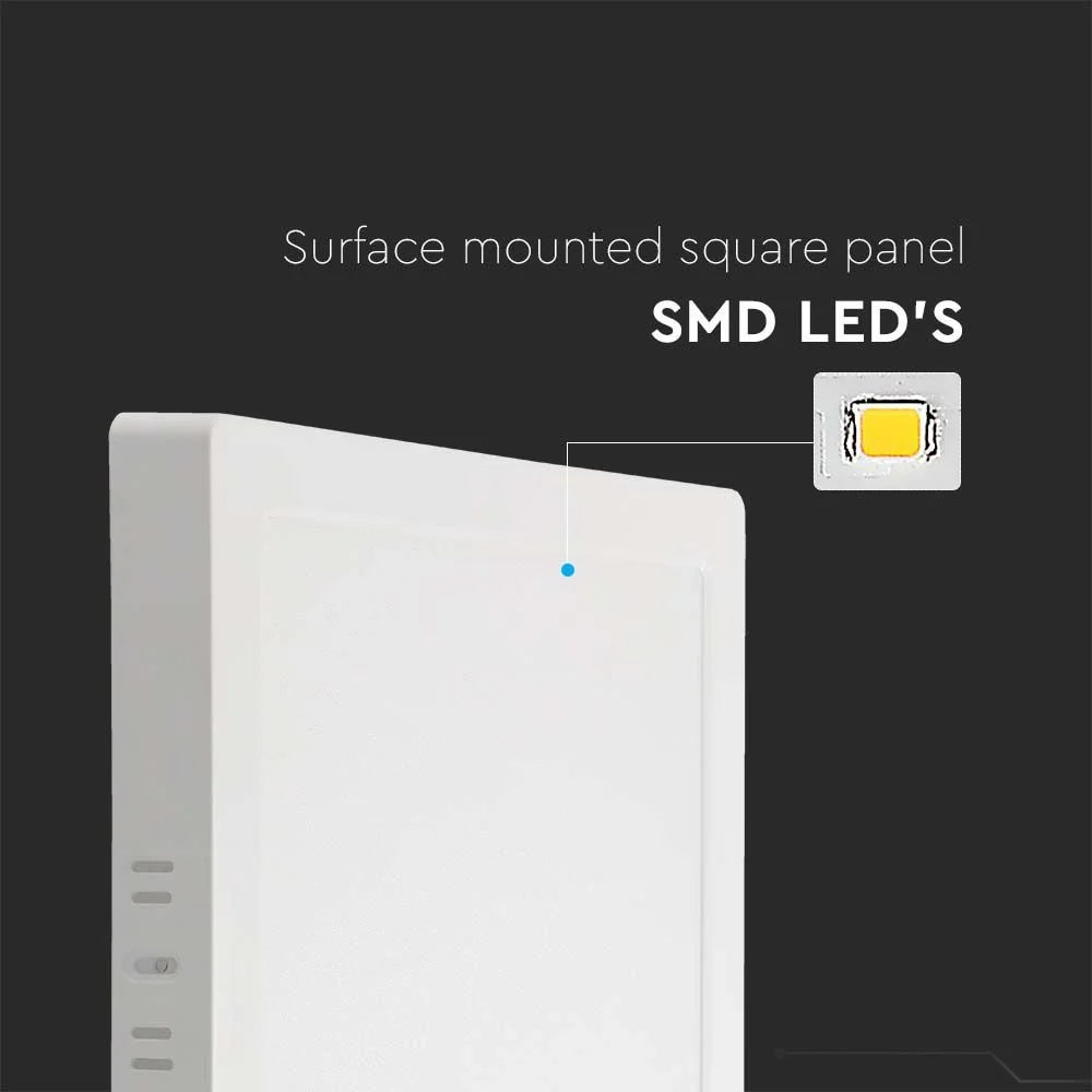 Plafoniera LED 6W Quadrata 6500K Samsung IP20 Bianca V-TAC