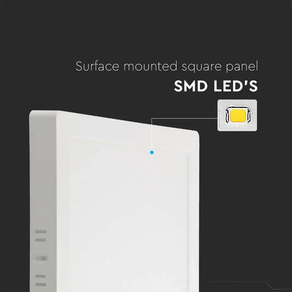 Plafoniera LED 6W Quadrata 6500K Samsung IP20 Bianca V-TAC