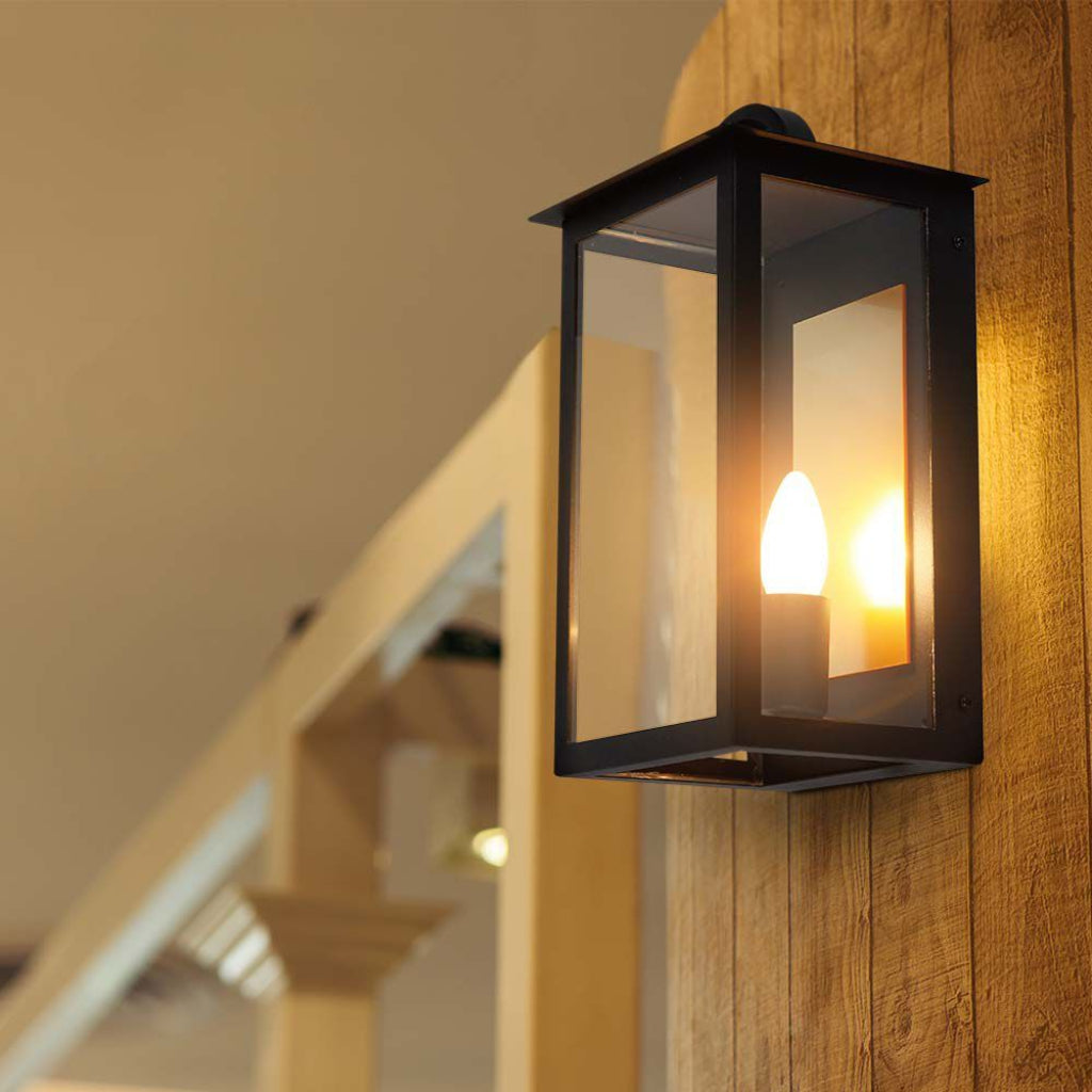Lanterna LED da Muro IP65 con Attacco E14 Nero Esterno V-TAC