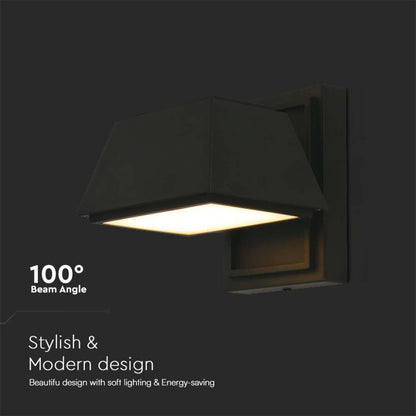 V-TAC 15W Double Beam IP65 3000K Black LED Wall Lamp