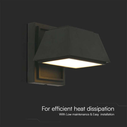 V-TAC 15W Double Beam IP65 3000K Black LED Wall Lamp