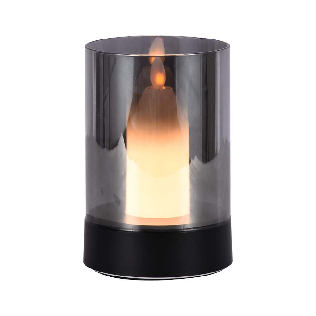 V-Tac LED-Tischleuchte 2W USB-C Rauchglas Kerze 3000K