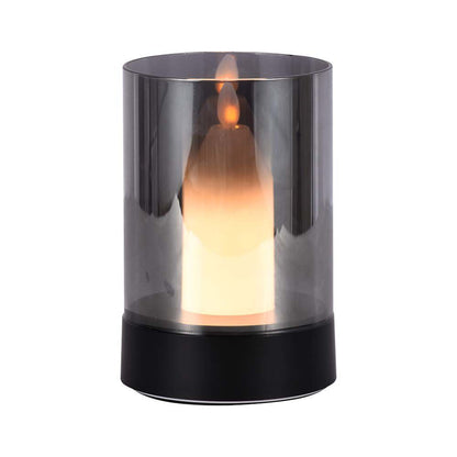 V-Tac LED-Tischleuchte 2W USB-C Rauchglas Kerze 3000K