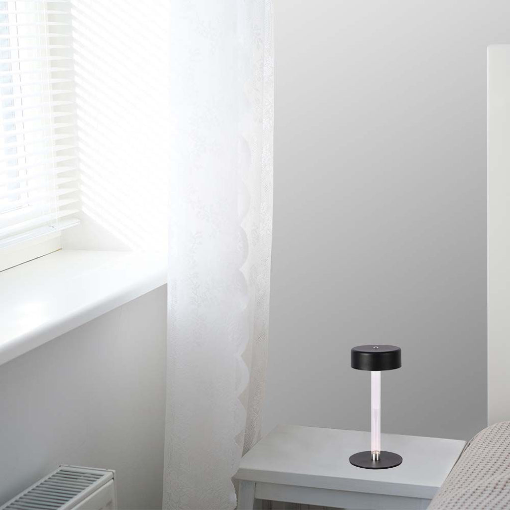 V-Tac Lampada LED da Tavolo 3W USB-C Touch Dimmerabile Nera/Bianca