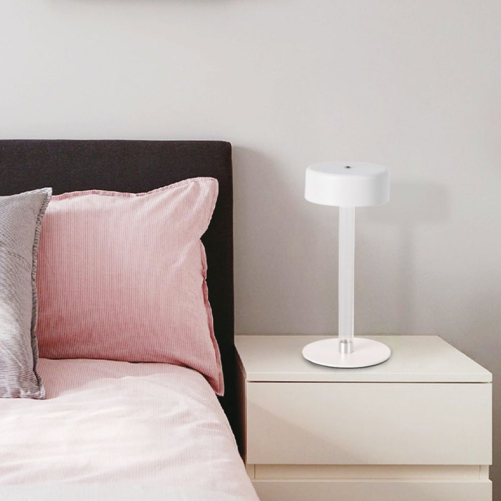 V-Tac Lampada LED da Tavolo 3W USB-C Touch Dimmerabile Bianca