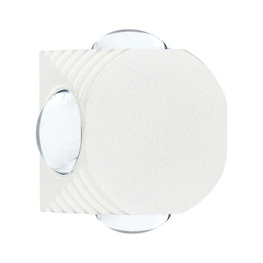 LED-Wandleuchte 4W mit 4 Lichtstrahlen 4000K IP54 Weiß