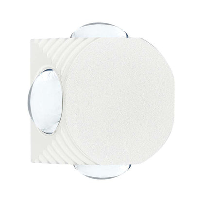 LED-Wandleuchte 4W mit 4 Lichtstrahlen 4000K IP54 Weiß