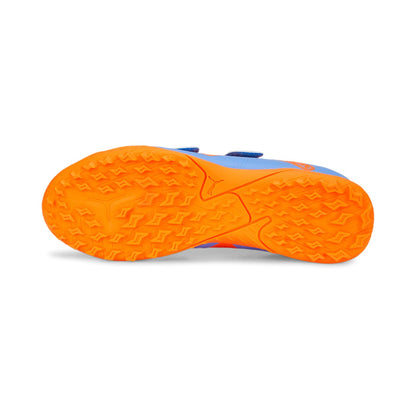 Puma scarpa da calcetto da ragazzo con velcro 107205 01 blue glimmer-white ultra orange