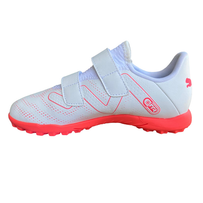 Puma scarpa da calcetto da ragazzo con strappo Future Play TT V 107394-01 bianco-orchidea