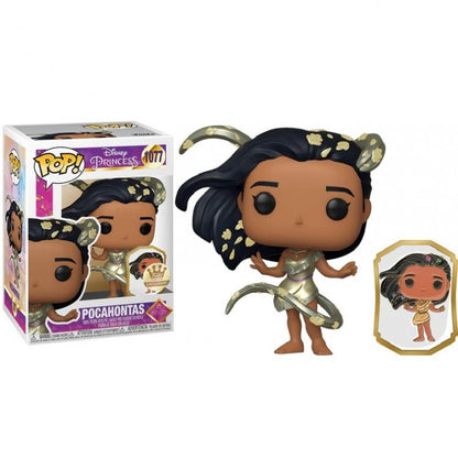 Funko Pop Disney Prinzessin – Pocahontas (1077) Vinyl Exklusiv Prinzessin mit Pin