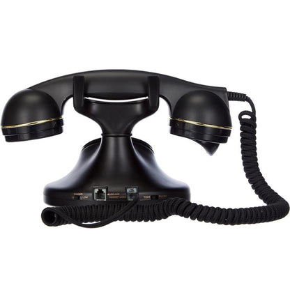 Brondi Vintage Festnetztelefon 10 Tisch Retro Einstellbarer Klingelton Schwarzes Kabel