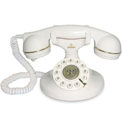 Brondi Telefono Fisso Vintage 10 Tavolo Retro Suoneria Regolabile Filo Bianco
