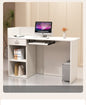 Small and modern checkout counter Equipped with LED lights Lockable drawers to ensure the safety of valuables Ideal for shops, beauty salons and hairdressers. White color 95*45*100/140
