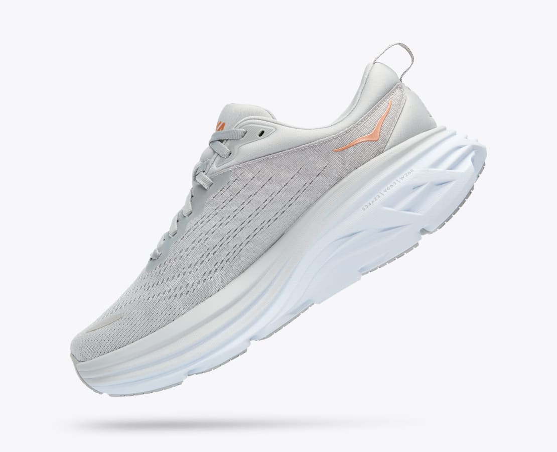 Hoka One One - Scarpe Running Donna Bondi 8 Grigio Nebbia - 1127952/HMLR