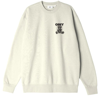 Obey Felpa girocollo da uomo L'Amore fa Male Premium 112863573 bianco naturale