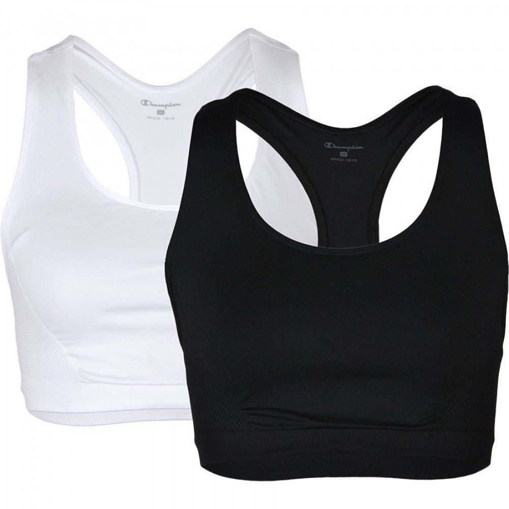 Champion Bi-Pack Bra Seamless Donna Nero Bianco - 113489