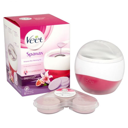 Veet Spawax - Warmwachs-Kit + Wachsperlen Haarentfernung Ohne Vliesstreifen