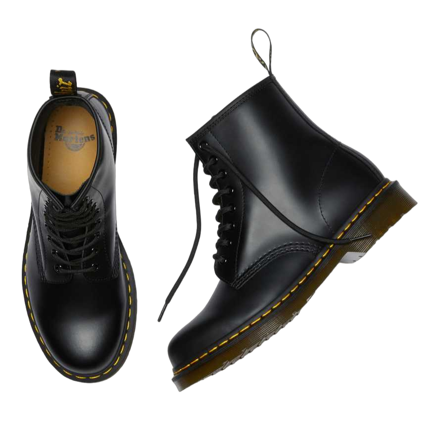 Dr. Martens 1460 Smooth Anfibio Nero Unisex - Stivale Iconico 8 Fori
