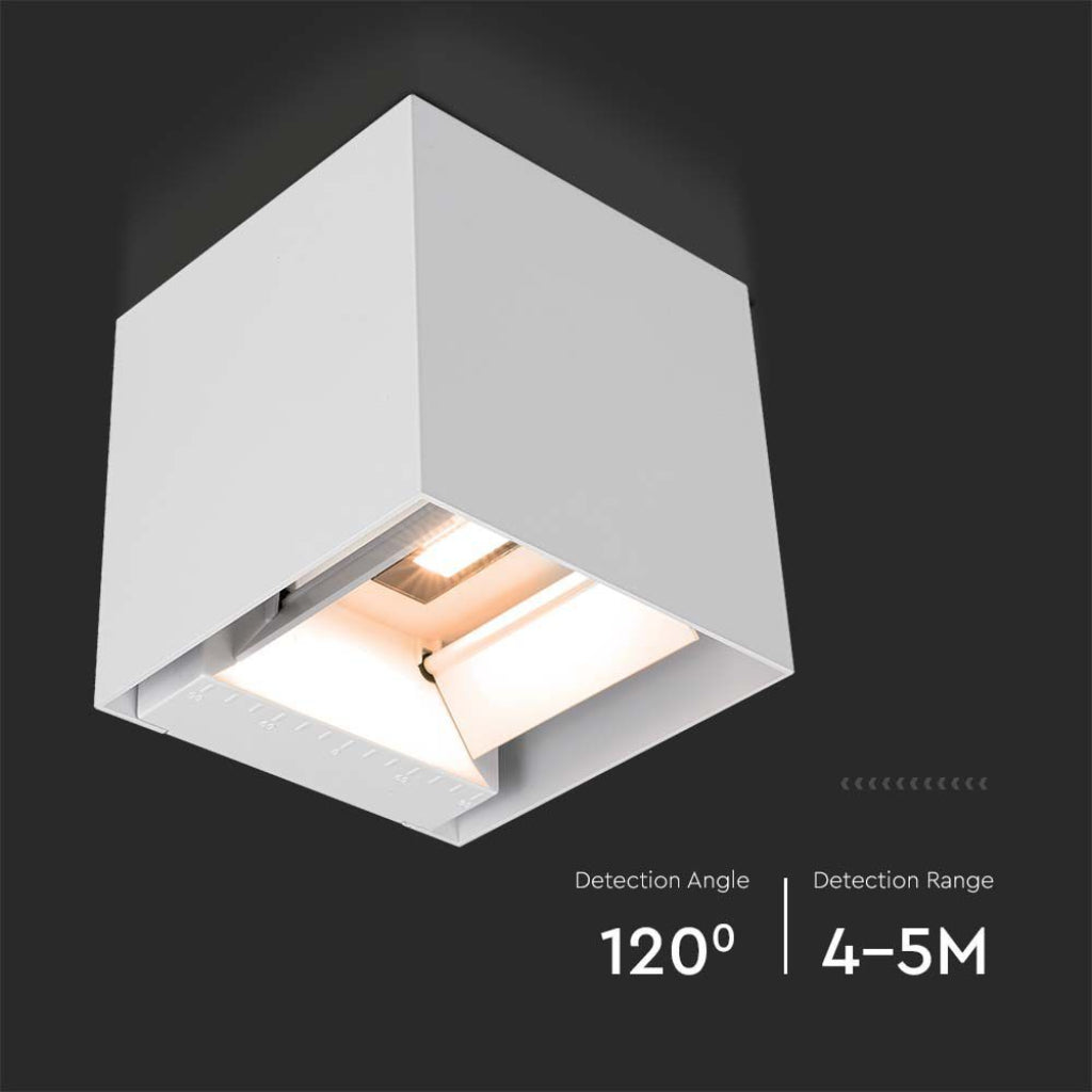 Solar-LED-Gartenleuchte 9W mit Sensor 4000K IP65 Weiß