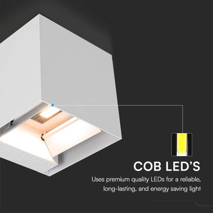Solar-LED-Gartenleuchte 9W mit Sensor 4000K IP65 Weiß