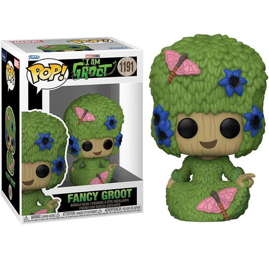 Funko Pop! Marvel I Am Groot – (1191) Fancy Groot Bobble-Head-Figur Vinyl 9 cm