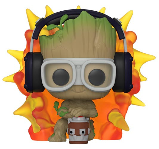 Funko Pop! Marvel - I Am Groot (1195) Groot mit Detonator Wackelkopf-Vinylfigur 9cm