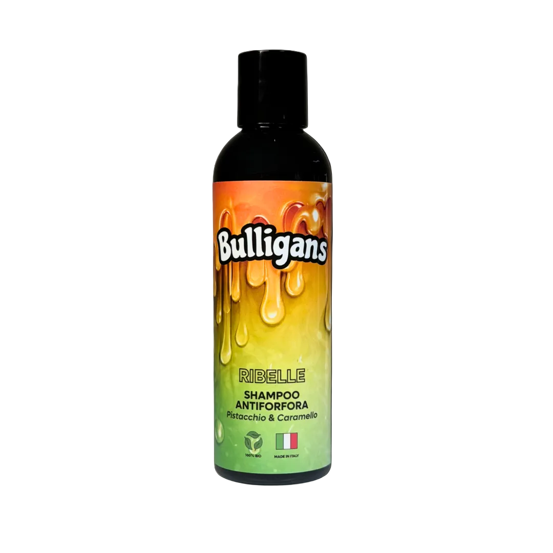 SHAMPOO PER CAPELLI ANTIFORFORA RIBELLE - profumazione Pistacchio e Caramello