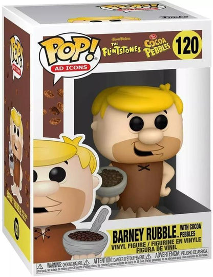 Funko Pop! Ad Icons The Flintstones (120) Barney Rubble mit Cocoa Pebbles Figur