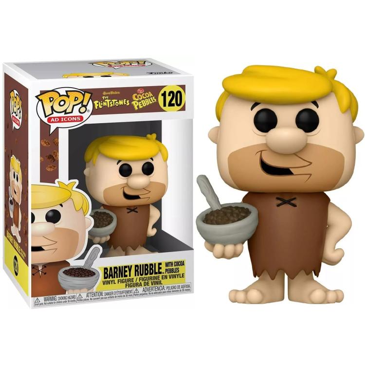 Funko Pop! Ad Icons The Flintstones (120) Barney Rubble mit Cocoa Pebbles Figur