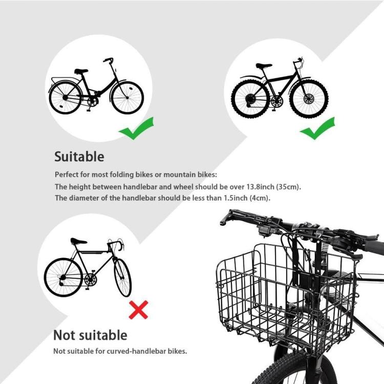 Fahrradkorb klappbar Gepäckträger vorne hinten faltbar (Schwarz oder Silber)