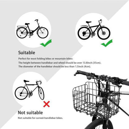 Fahrradkorb klappbar Gepäckträger vorne hinten faltbar (Schwarz oder Silber)