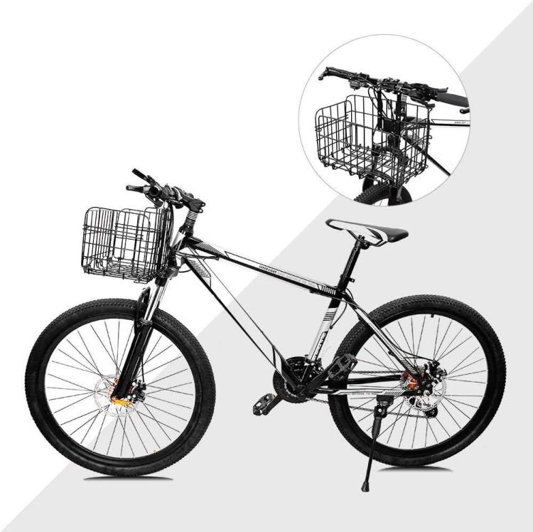 Fahrradkorb klappbar Gepäckträger vorne hinten faltbar (Schwarz oder Silber)