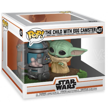 Funko Pop ! Star Wars (407) The Child With Egg Canister Vinyl Figure Grogu  9Cm
