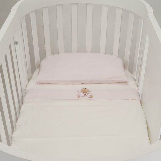 Lenzuola per Lettino Ovale Set 3 pezzi Puccio  Rosa