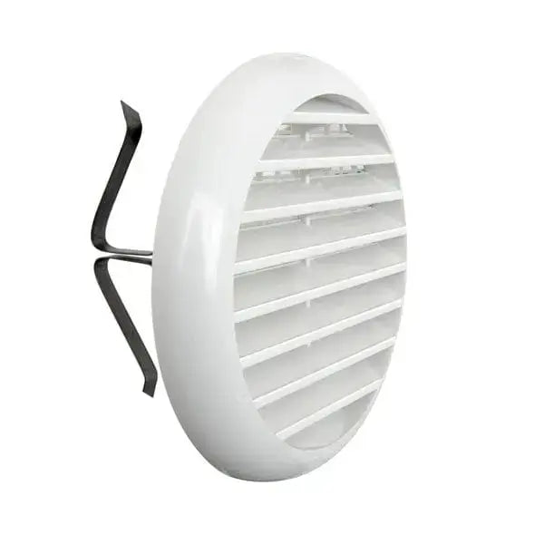Rundes Universal-Gitter mit Feder aus weißem ASA, Außen-Ø 155 mm, Innen-Ø 80/125 mm