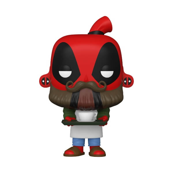 Funko Pop Marvel Deadpool 30th - Coffee Barista Deadpool (775) Figur Bartmann