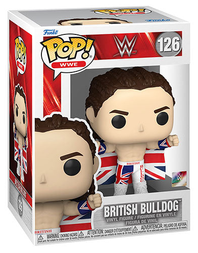 Funko Pop! WWE – (126) British Bulldog Wrestling Vinylfigur 9cm