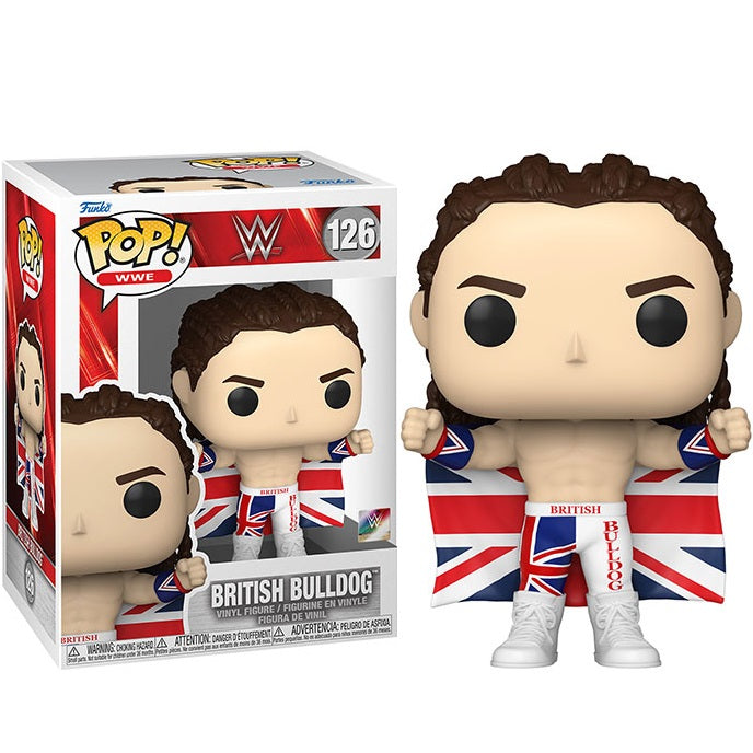 Funko Pop! WWE – (126) British Bulldog Wrestling Vinylfigur 9cm