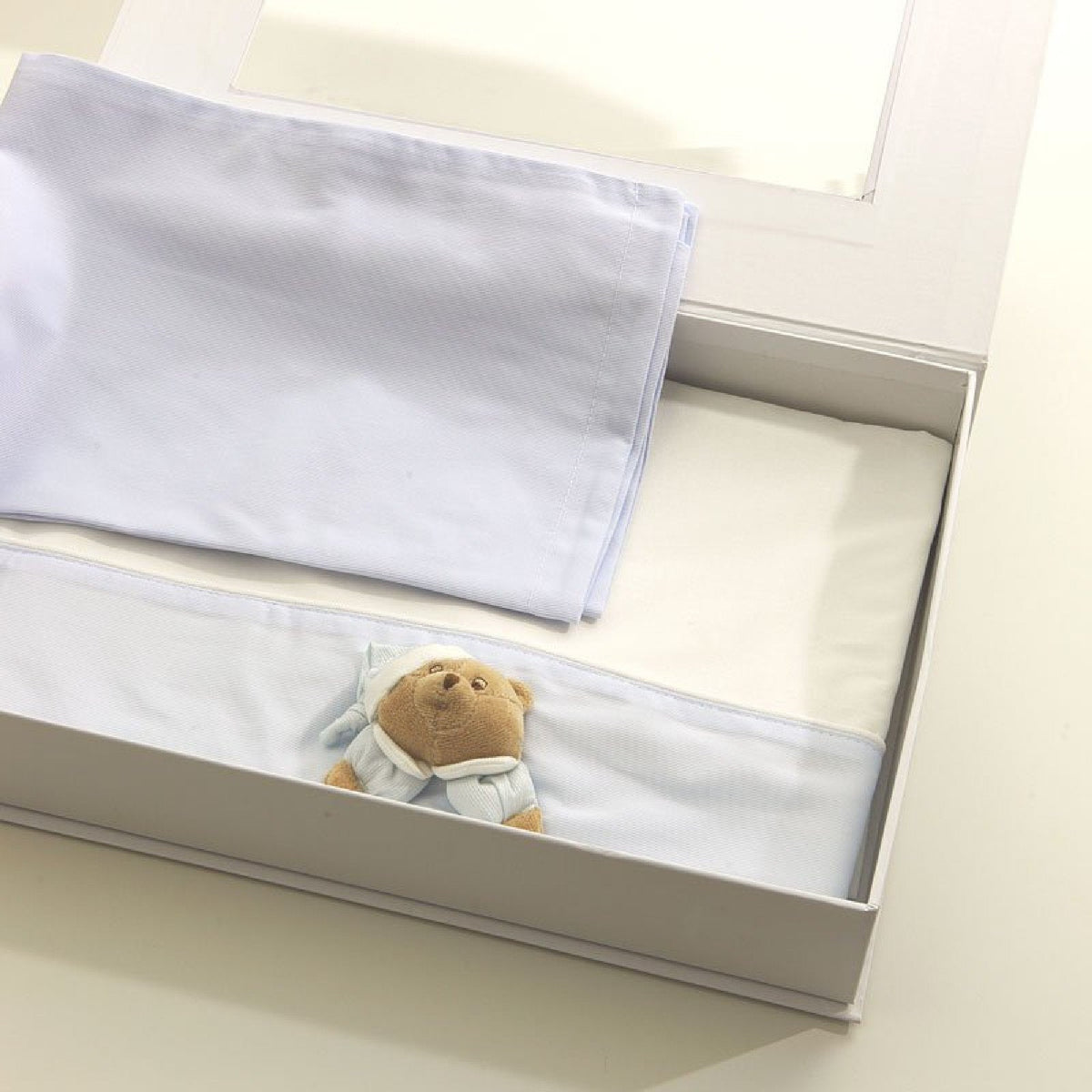 3-piece Crib Sheet Set Puccio "You are my star" Light Blue