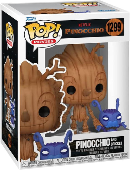 Funko Pop ! Movies: Pinocchio (Netflix) Pinocchio & Cricket (1299) Vinyl  Figure