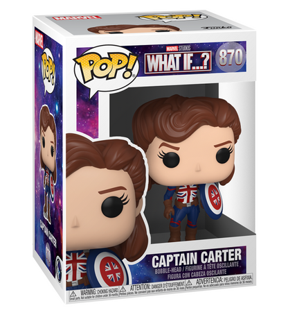 Funko Pop! Marvel Studios What If...? - Captain Carter (870) Vinylfigur 10 cm