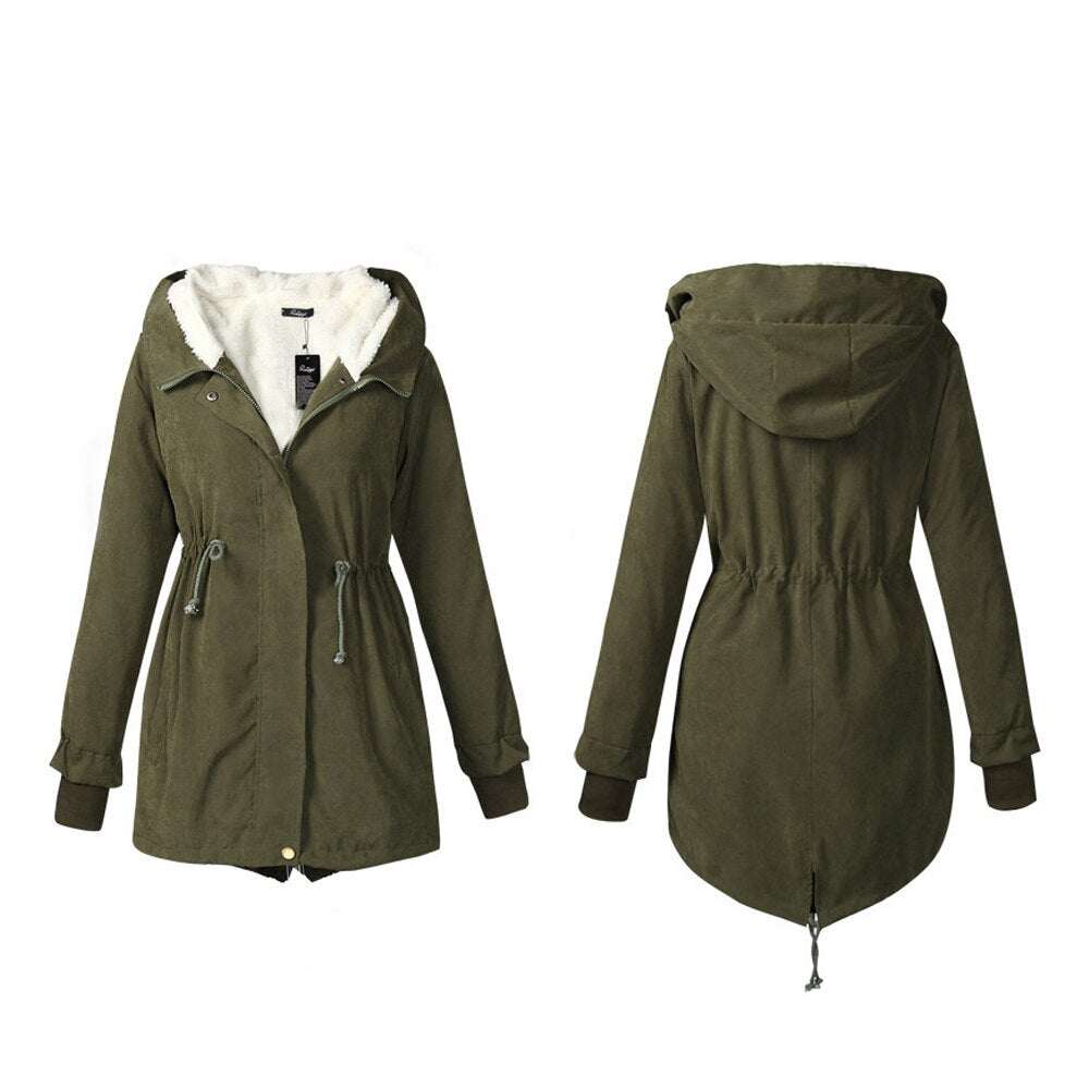 Cappotto invernale con cappuccio in cotone spesso caldo Giacca femminile Moda vintage lungo cappotto imbottito Street Outwear