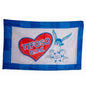 GIANT FLAG NAPOLI FAN 100% CHAMPIONS OF ITALY EYELET FOR POLE 175X285cm