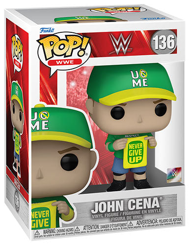 Funko Pop! WWE – (136) John Cena (Never Give Up) Wrestling Vinyl Figur 9cm