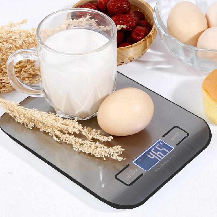 Bilancia Digitale Da Cucina Elettronica Piatto Acciaio Inox Precisione 1gr/5kg